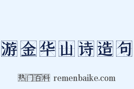 游金华山诗造句是什么意思的图片